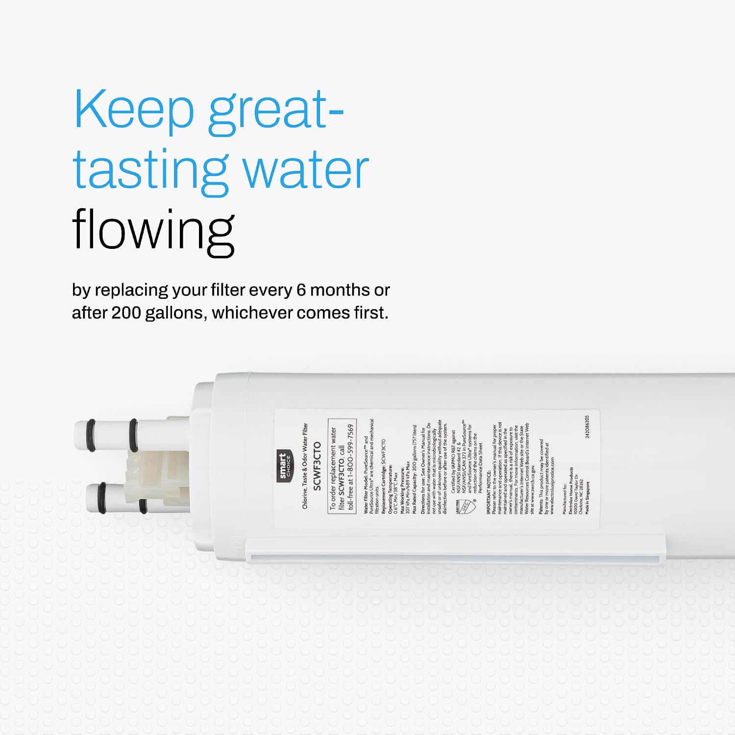 Detalle 2 de Smart Choice SCWF3CTO3PK refrigerator water filter 3-pack 🚰