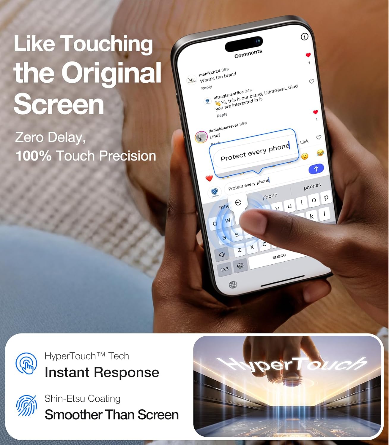 Thumbnail 6 de UltraGlass TOP 9H+ Armor iPhone 17 Pro Screen Protector 2-pack