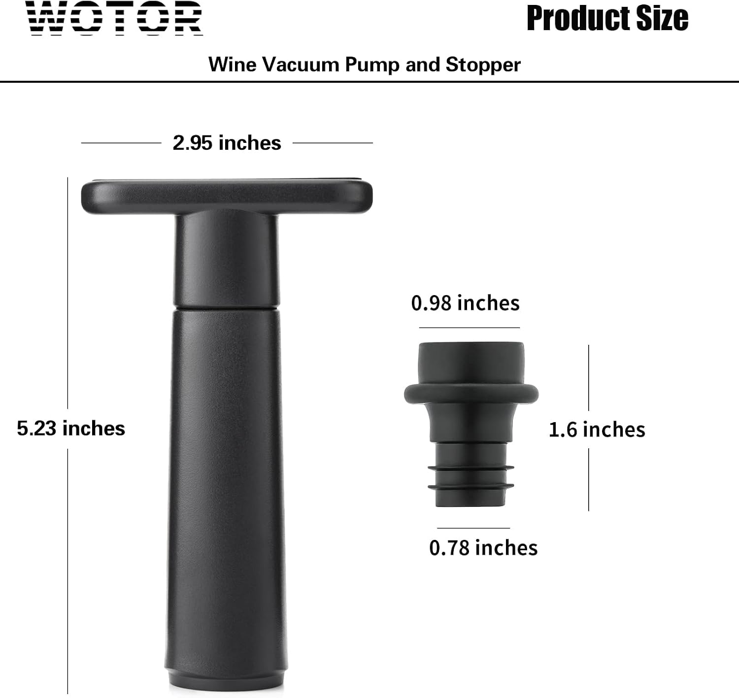Thumbnail 5 de WOTOR Wine Saver 4 Stoppers 🍷