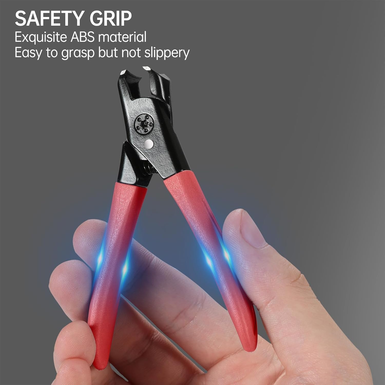 Detalle 1 de START MAKERS Red Wide-Jaw Toenail Clippers with Curved Stainless Steel Blade
