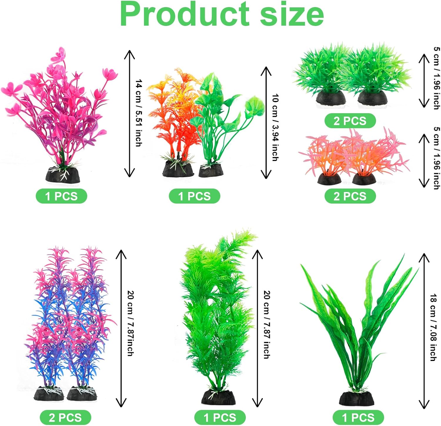 Thumbnail 1 de FENGQQKJ Aquarium Deko 11er Set 🐠