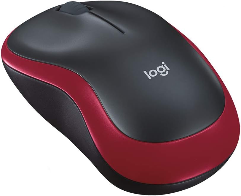 Detalle de ロジクール M185RD M185 ワイヤレスマウス レッド、USBレシーバー接続・左右対称デザイン