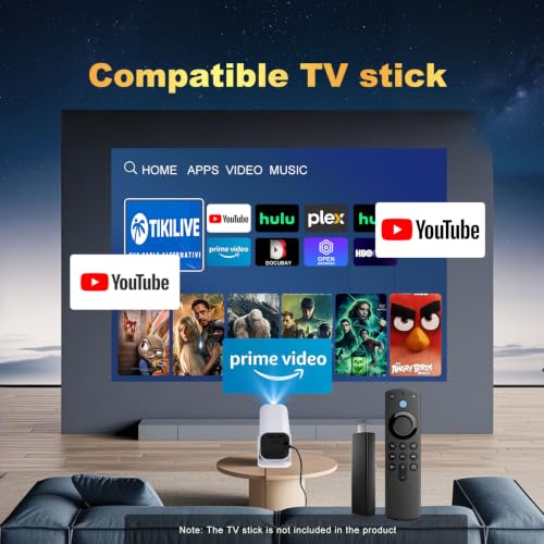 Thumbnail 7 de YGSKK Mini Projector with Wifi & Bluetooth: Built-in Apps, 1080p Native, 4K Ready