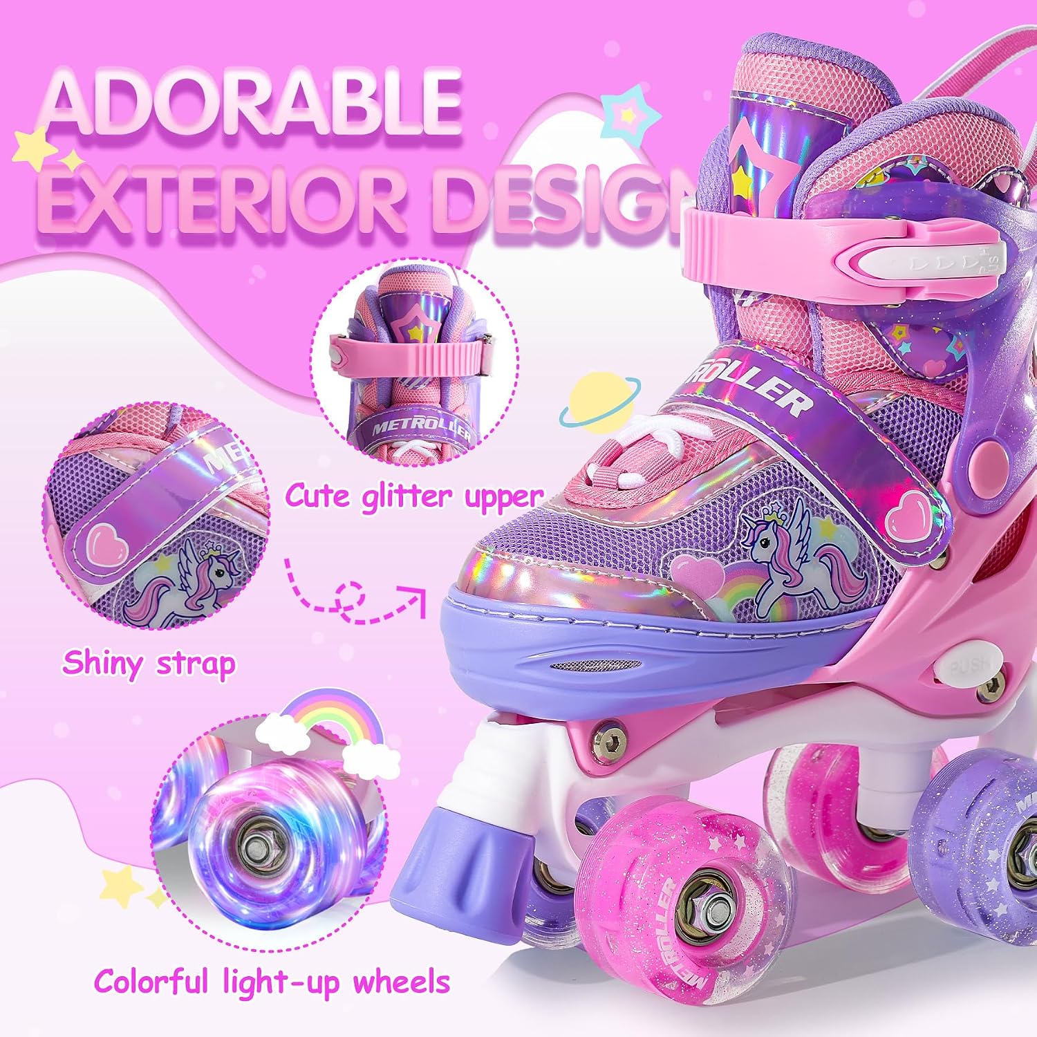 Thumbnail 5 de METROLLER Kids Adjustable Roller Skates Ages 4-12 🛼