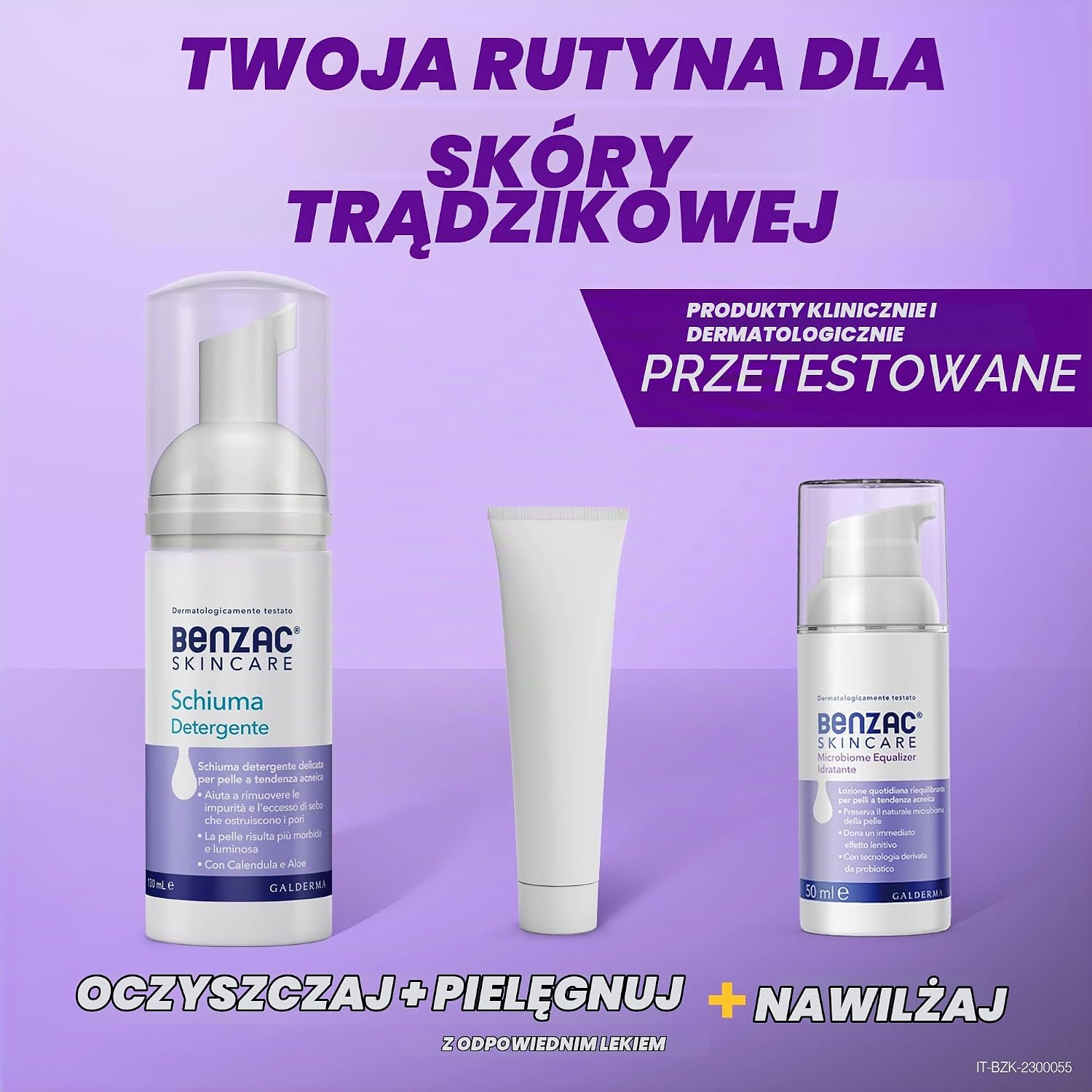 Detalle de Benzac Skincare Microbiome Equalizer – nawilżający balsam do twarzy dla skóry trądzikowej