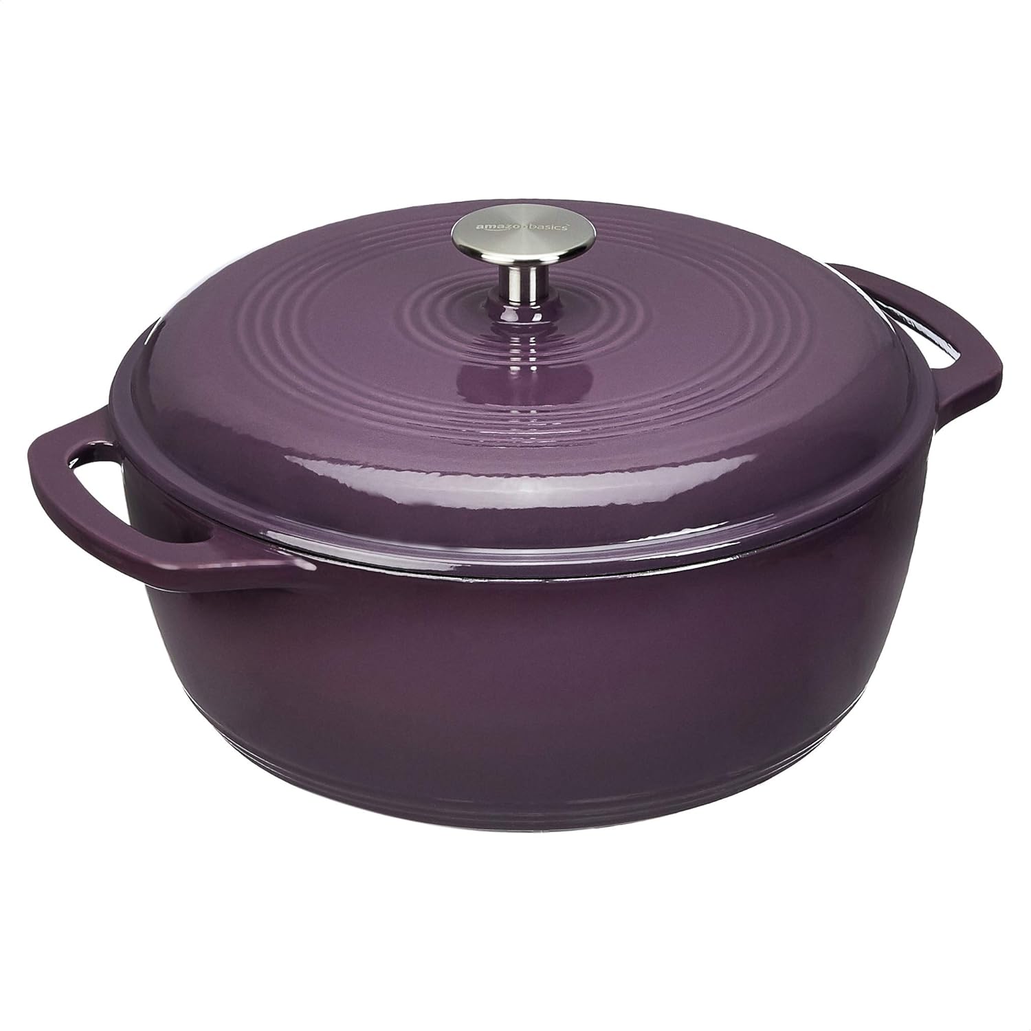 Thumbnail 6 de Amazon Basics Enameled Cast Iron Round Dutch Oven with Lid and Dual Handles, 6.9 L, Green