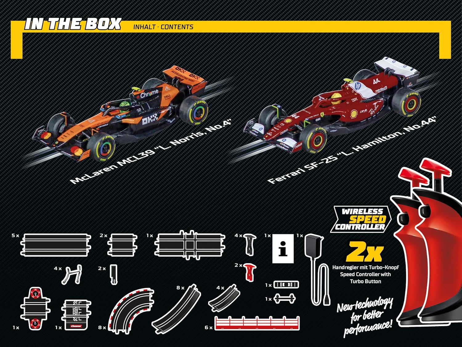 Thumbnail 3 de Super Formula Wireless – Circuit F1 sans fil 1:43 avec deux voitures Ferrari et McLaren