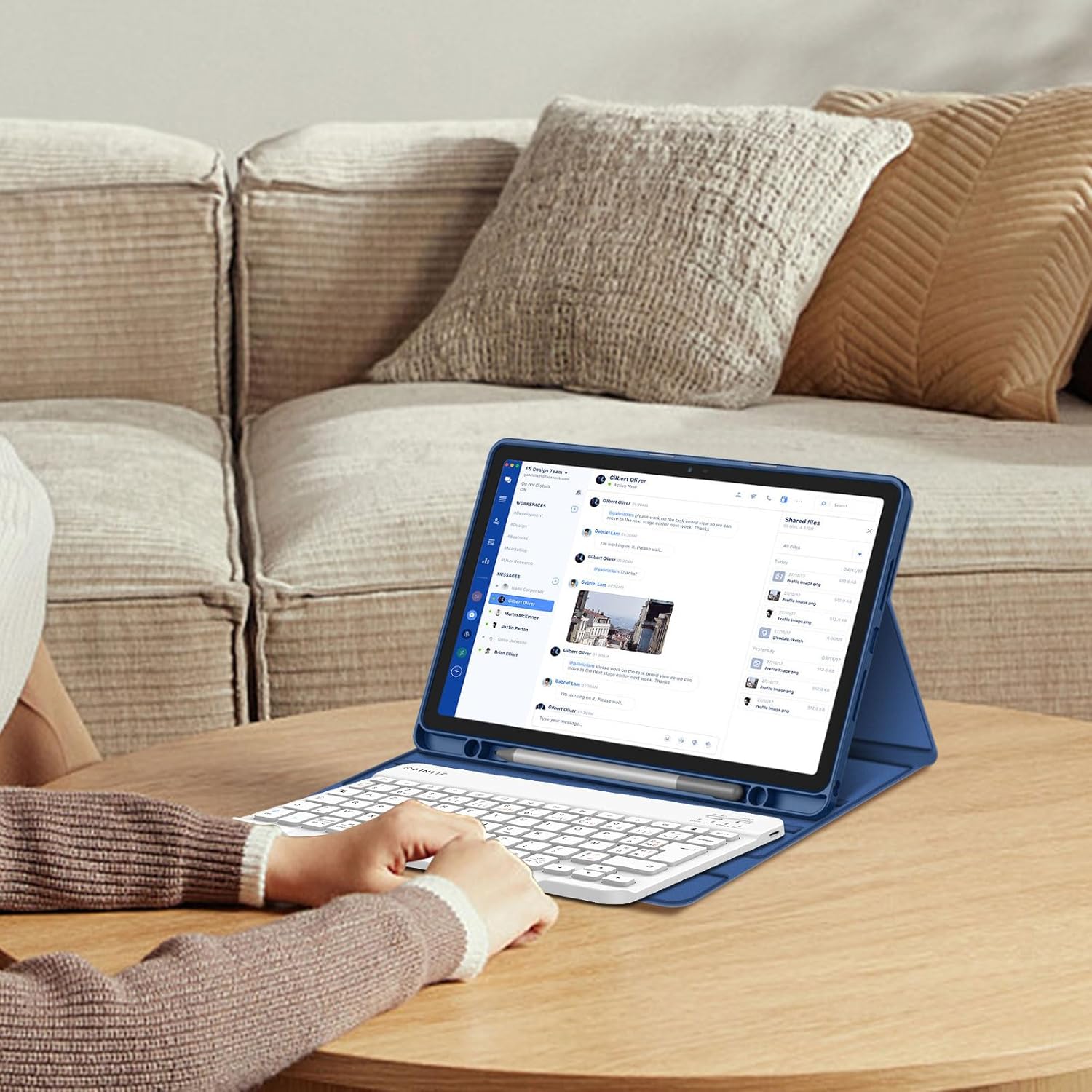 Thumbnail 6 de FINTIE Clavier AZERTY sans fil Bluetooth pour Lenovo Idea Tab 11 (2025) TB336FU/TB336ZU