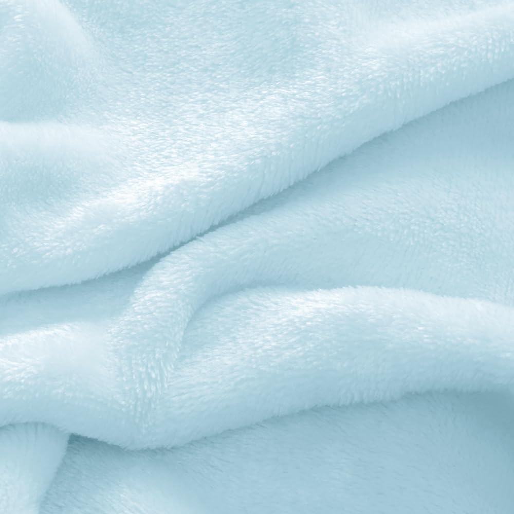 Detalle 2 de BEDELITE King Flannel Sheet Set, Blue, Double-Brushed Microfiber, 16-Inch Pocket