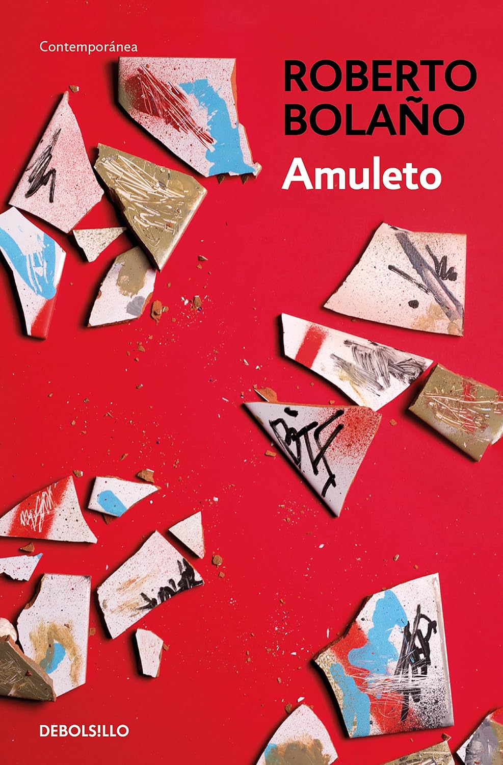 Detalle de Amuleto – tryckt bok från Penguin Bolsillo med måtten 12,5 x 0,9 x 19 cm