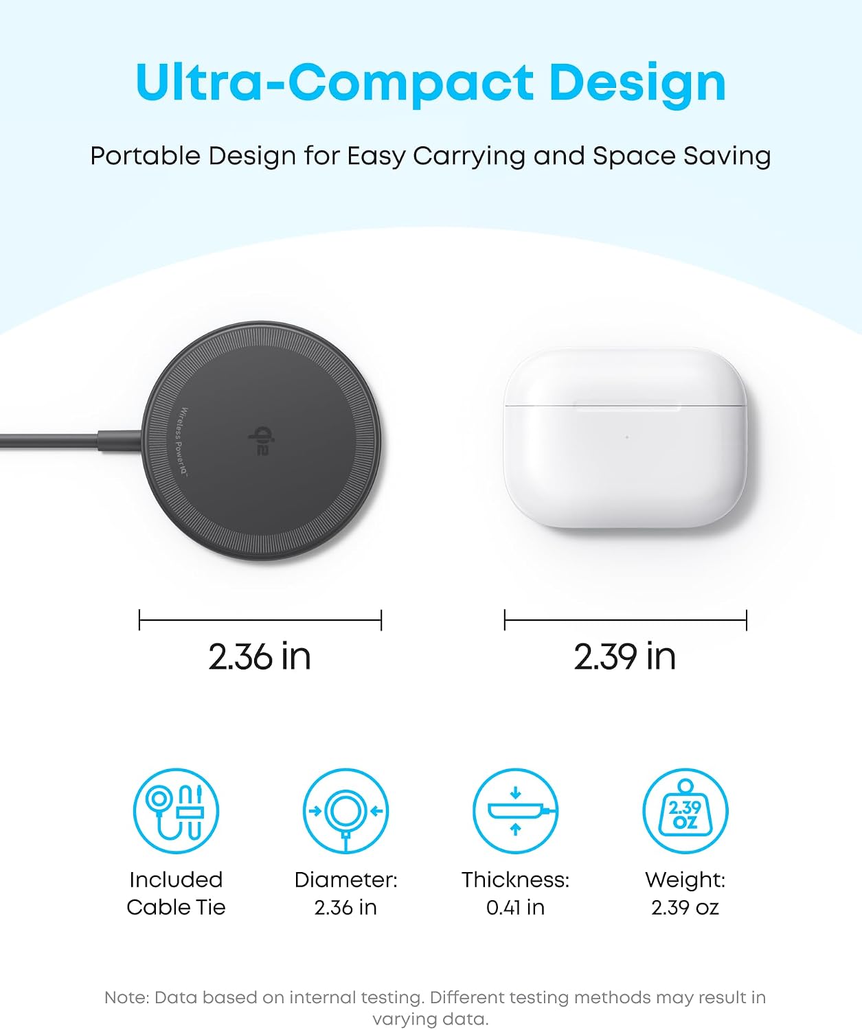Detalle de Anker MagSafe Charger Pad for iPhone 16/15 Series (Qi2, 15W) – Compact, Safe and Long-Cabled