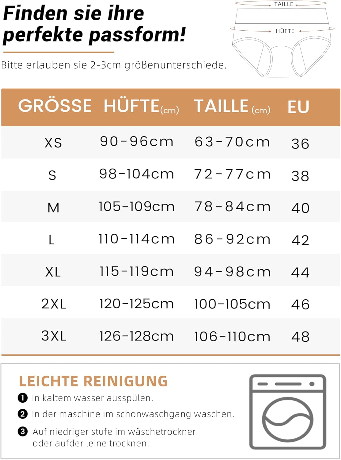 Thumbnail 5 de TIICHOO Culotte menstruelle taille haute flux très abondant (lot de 3) à protection anti-fuites