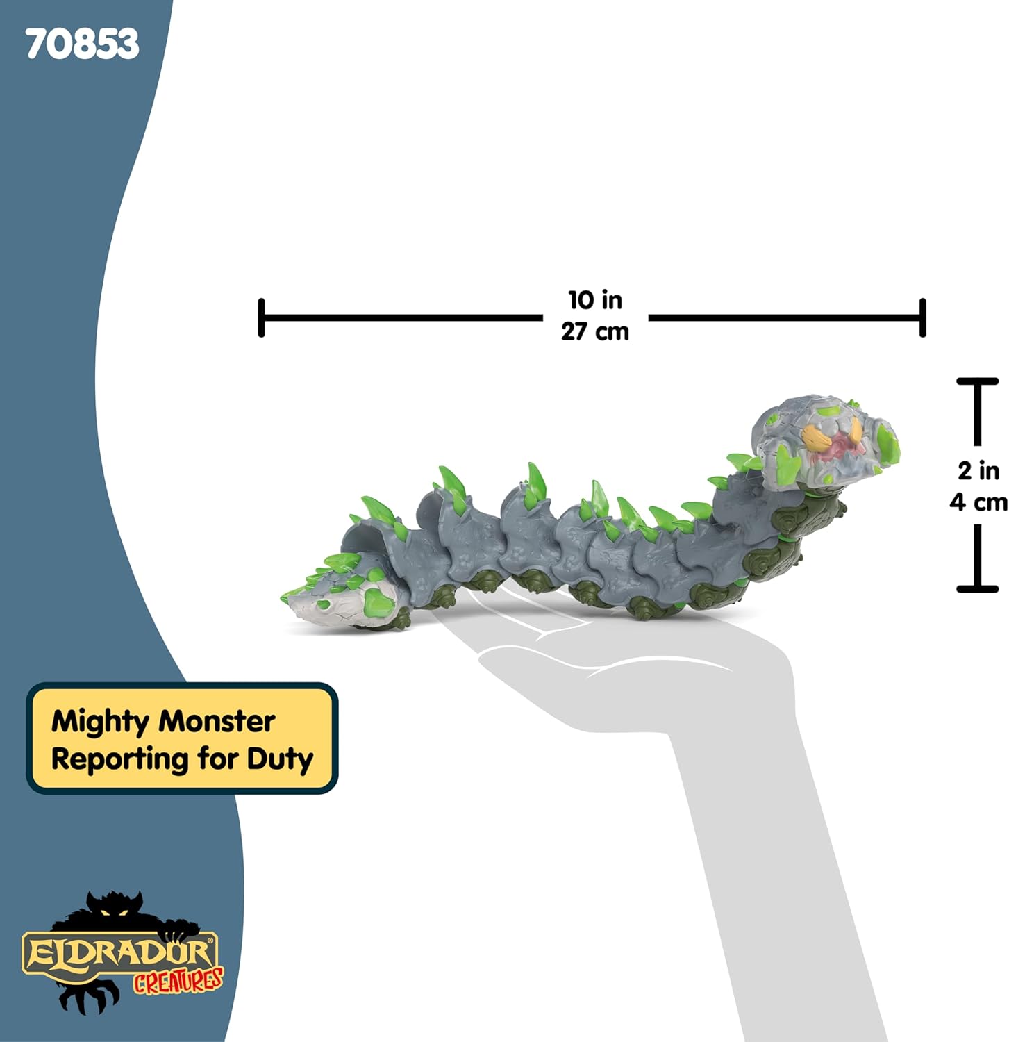 Thumbnail 5 de SCHLEICH Eldrador Creatures 11" Stone Worm Toy – Movable Monster Figure for Imaginative Play