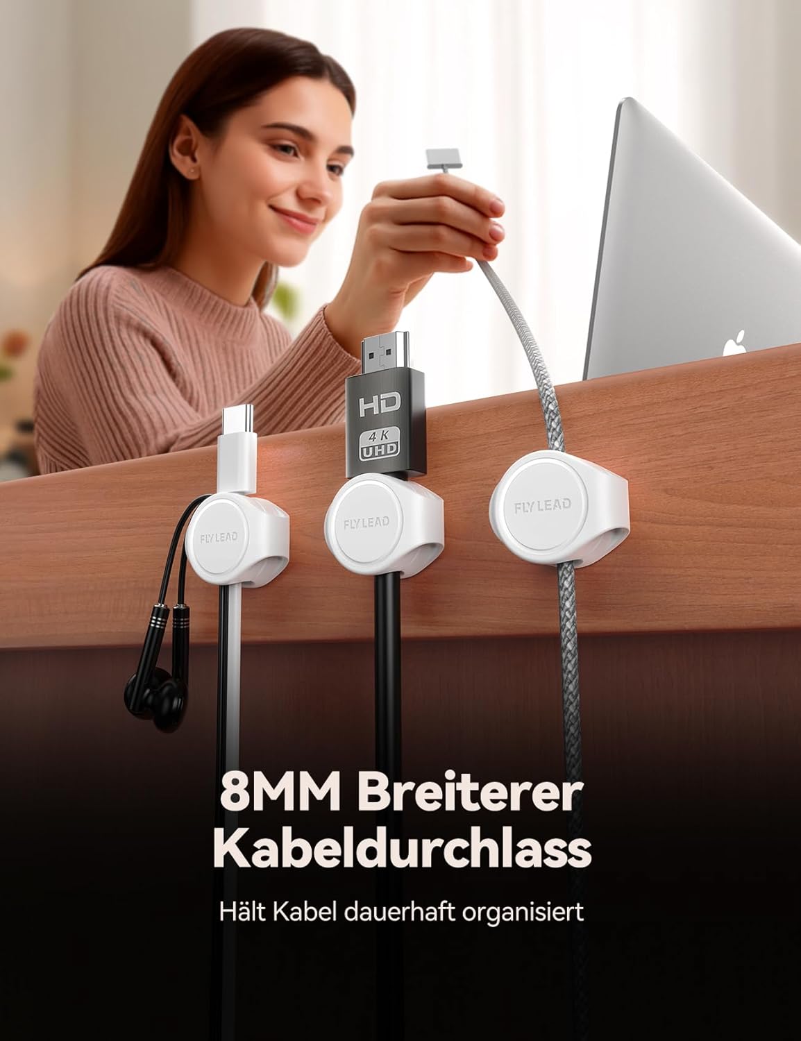 Thumbnail 3 de FLYLEAD 8er Silikon Kabelhalter — Kabelmanagement