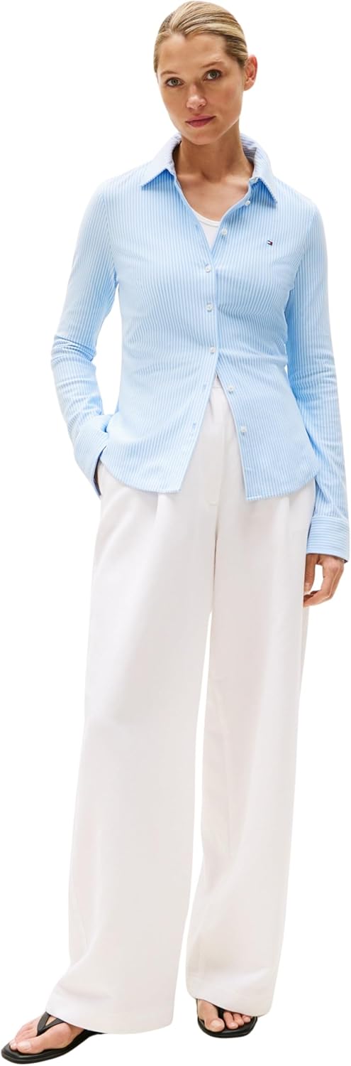Thumbnail 2 de Tommy Hilfiger Donna Camicia 1985 Slim con Colletto a Punta