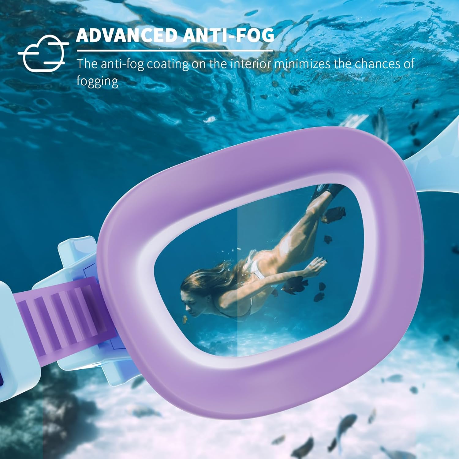 Thumbnail 4 de BEEWAY Kids Swimming Goggles Wide View 6–14