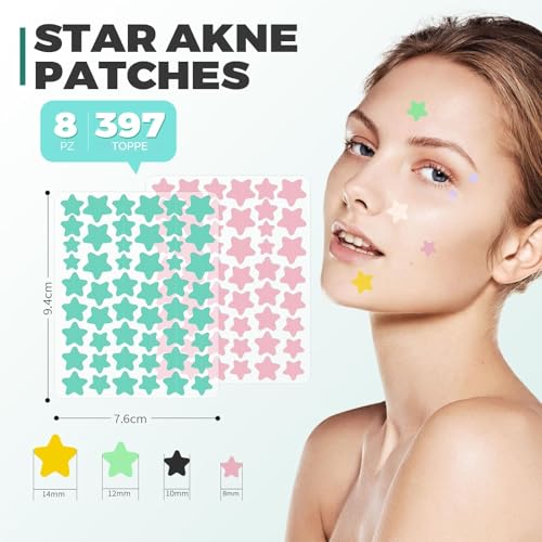 Detalle de 379 Pezzi Cerotti Brufoli Invisibili Hydrocolloid Patch 2 in 1 Giorno e Notte di YIIFELL