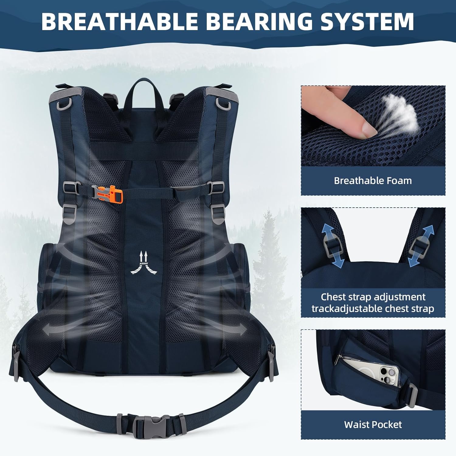 Thumbnail 4 de Maelstrom Hiking Backpack, Blue, Large