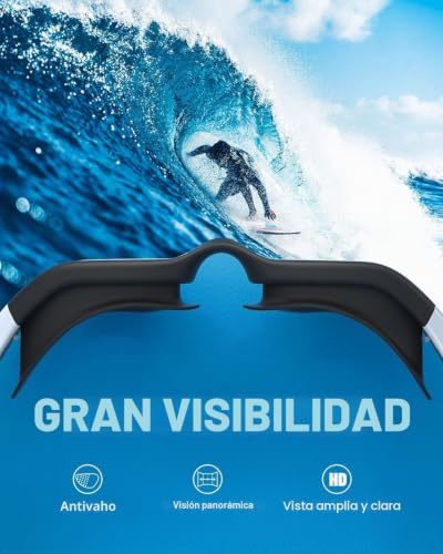 Detalle de ZIONOR G1 MAX: Gafas de natación polarizadas con protección UV y antiempañamiento