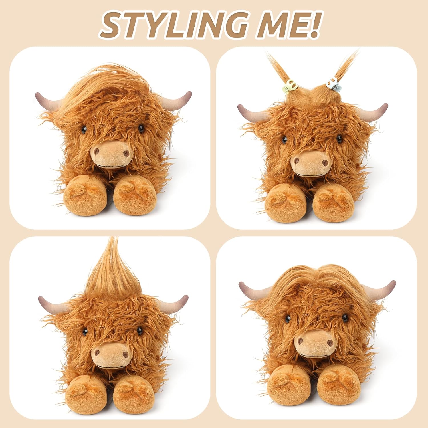 Thumbnail 4 de Highland Cow Microwave Warmable Plush 15"