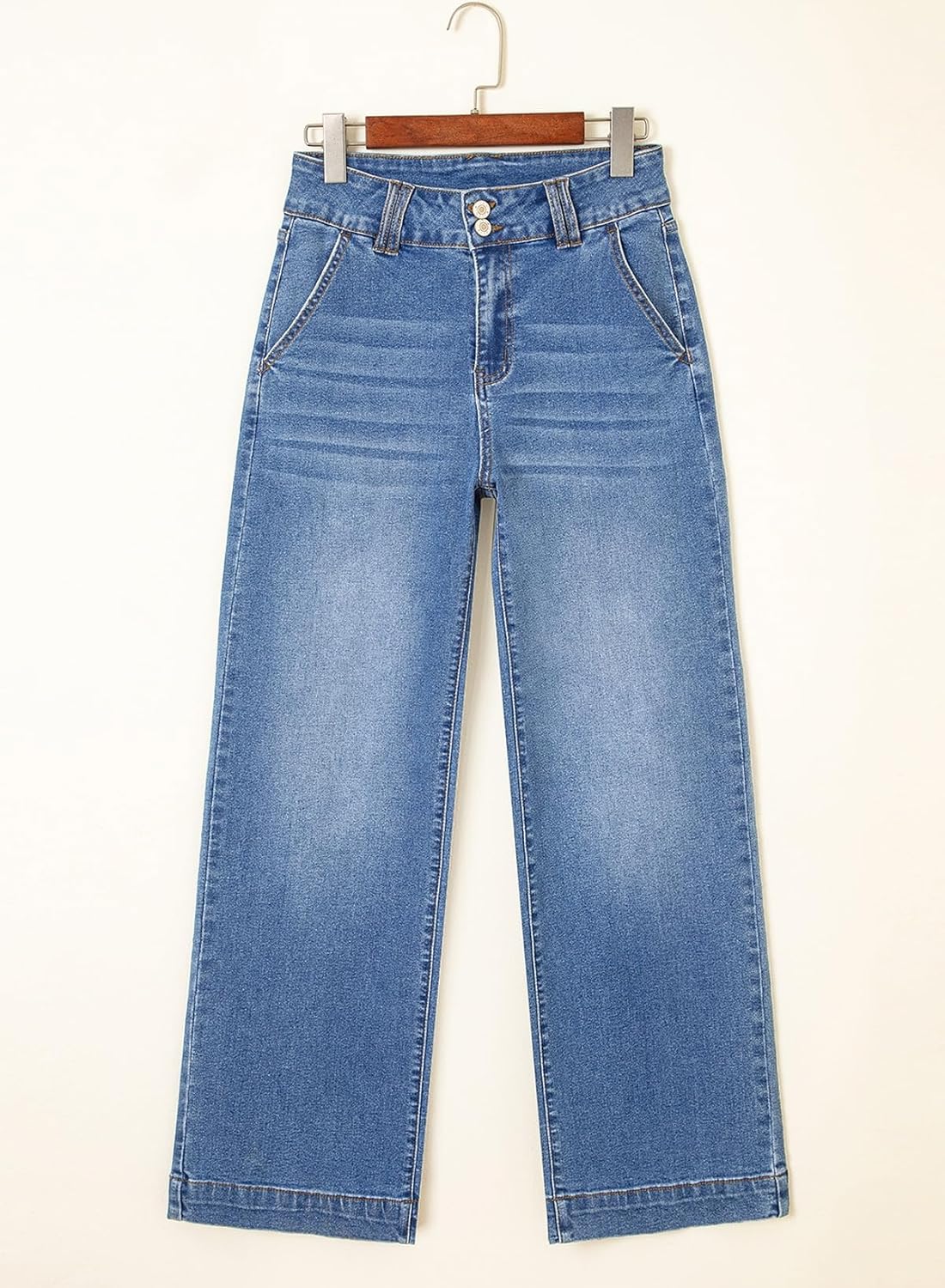 Thumbnail 4 de Astylish Women’s High-Waisted Wide-Leg Straight Jeans with Tummy Control