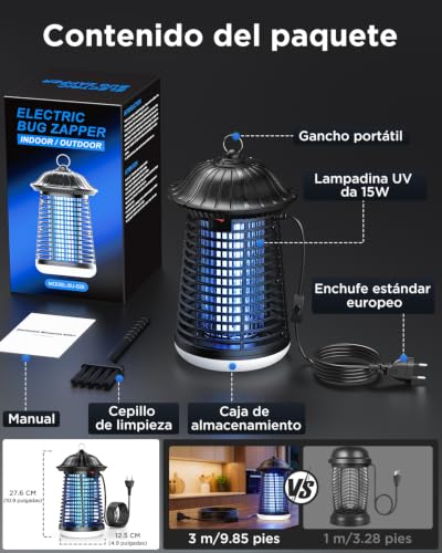 Thumbnail 6 de Lámpara Antimosquitos VIWAVE con LED y 4200 V: uso interior y exterior