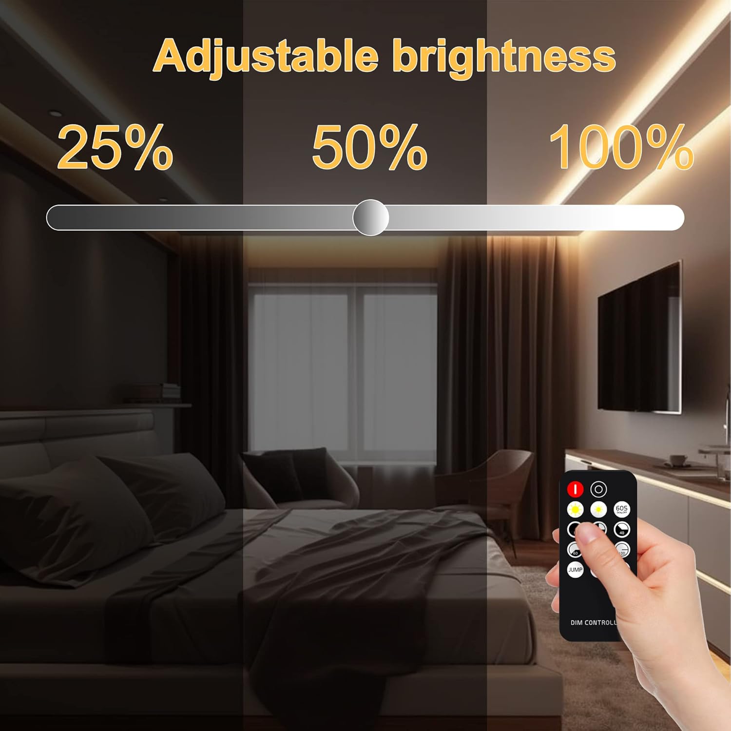 Thumbnail 2 de AXMOTUT COB LED Strip Light (Warm White 3000K) with RF Remote and UKCA Power Supply