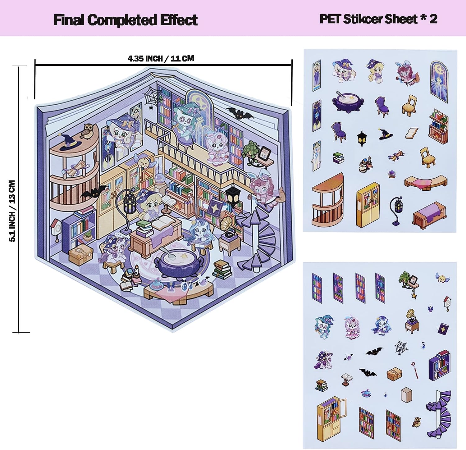Detalle de DIY 3D Scene Stickers, 4 Sets
