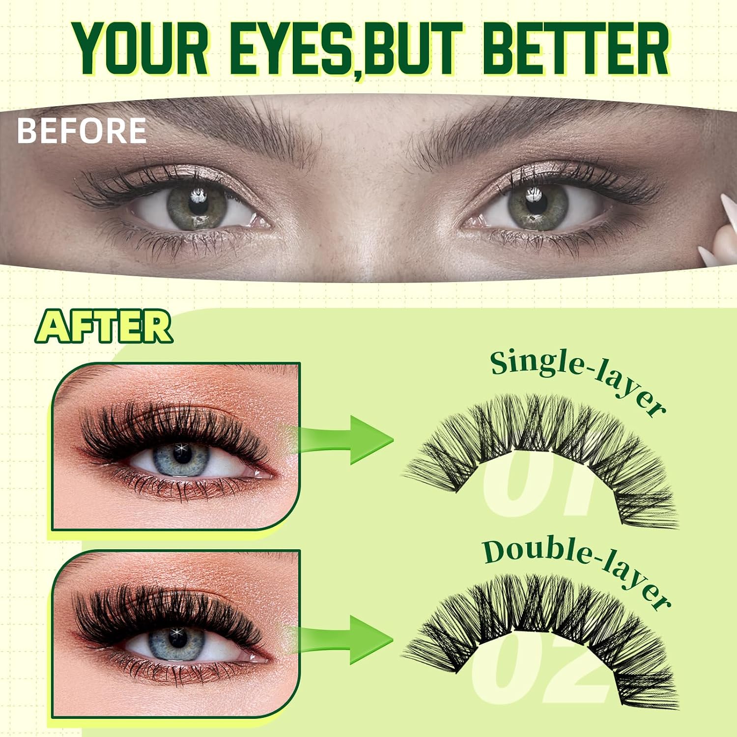 Thumbnail 1 de KEYYOU Lash Clusters Kit 144 pcs