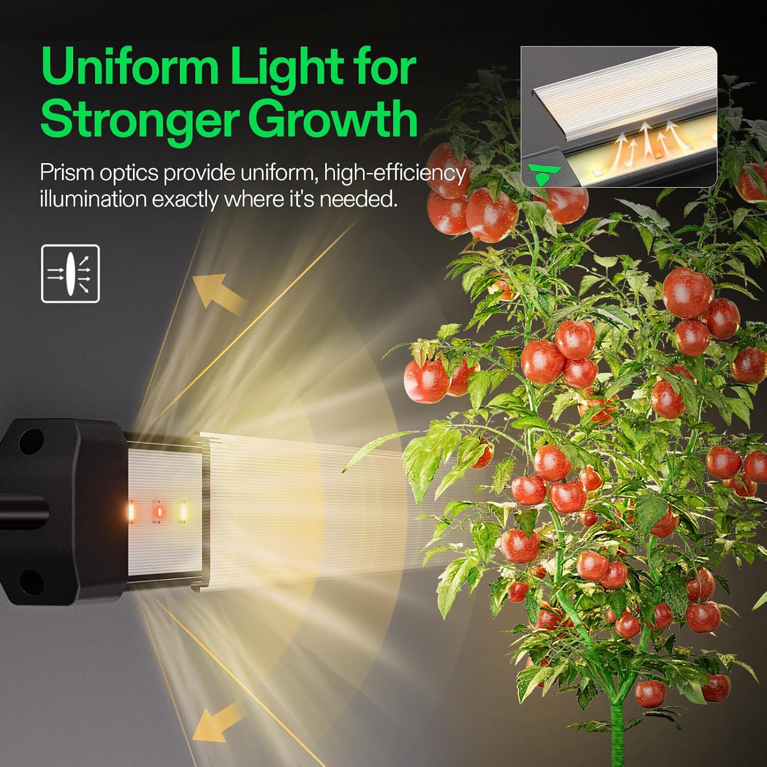 Thumbnail 4 de VIVOSUN LumaRay Lampada LED Grow 40 cm – Set da 8, luci laterali a spettro completo