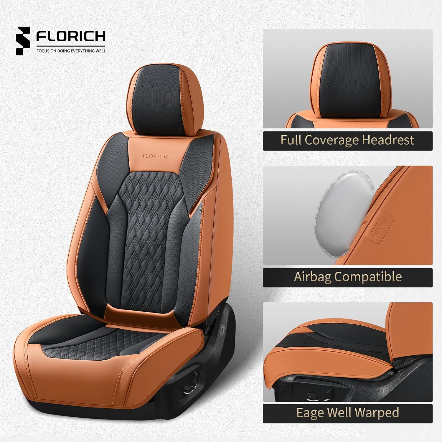 Detalle de FLORICH Front Seat Covers, Nappa Leather