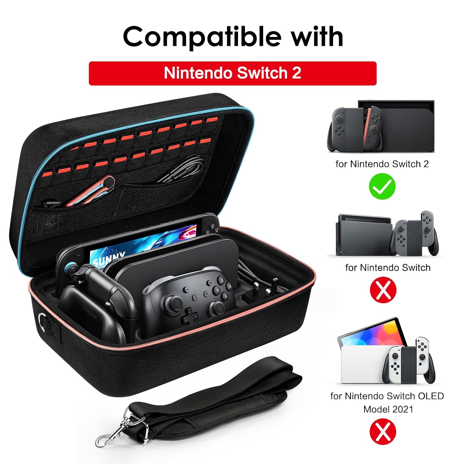 Thumbnail 4 de ivoler Switch 2 Carrying Case 20 Games