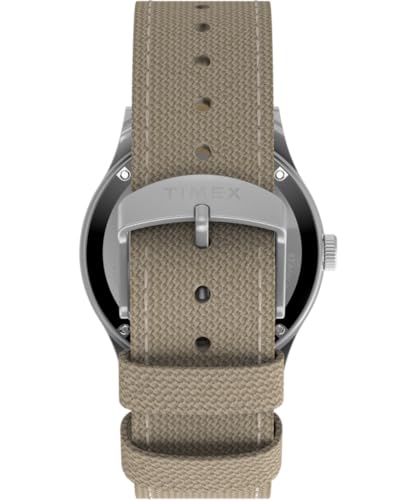 Detalle de Timex MK1 Military Automatic TW2Y11900: orologio da uomo 40 mm with cinturino in tessuto marrone e fondello a vista