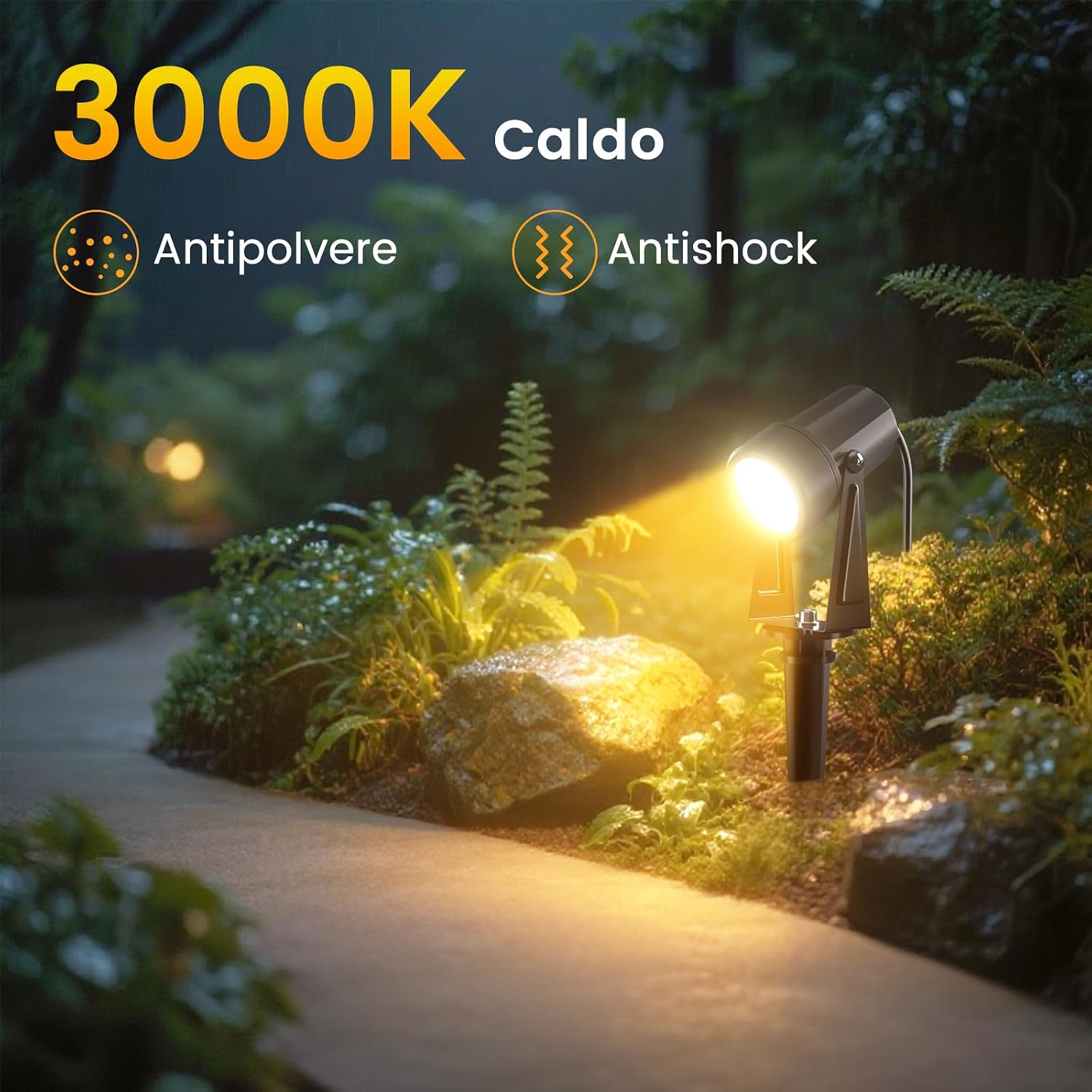 Detalle de LONIUTO Illuminazione da giardino 14M 3000K