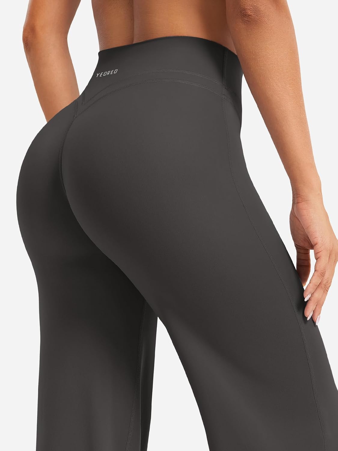 Detalle de YEOREO Straight Leggings für Damen mit hoher Taille, nahtlos & blickdicht