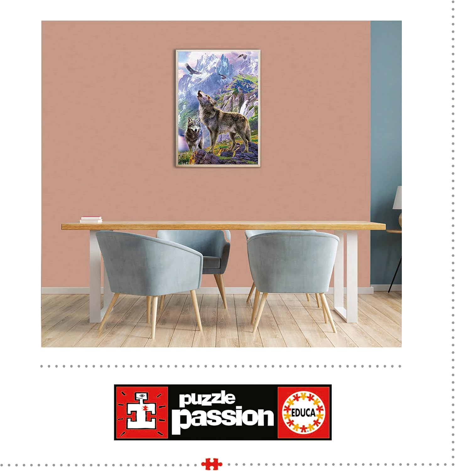 Thumbnail 4 de Puzzle Educa Loups sur Les Rochers 500 pièces (34 x 48 cm) dès 11 ans