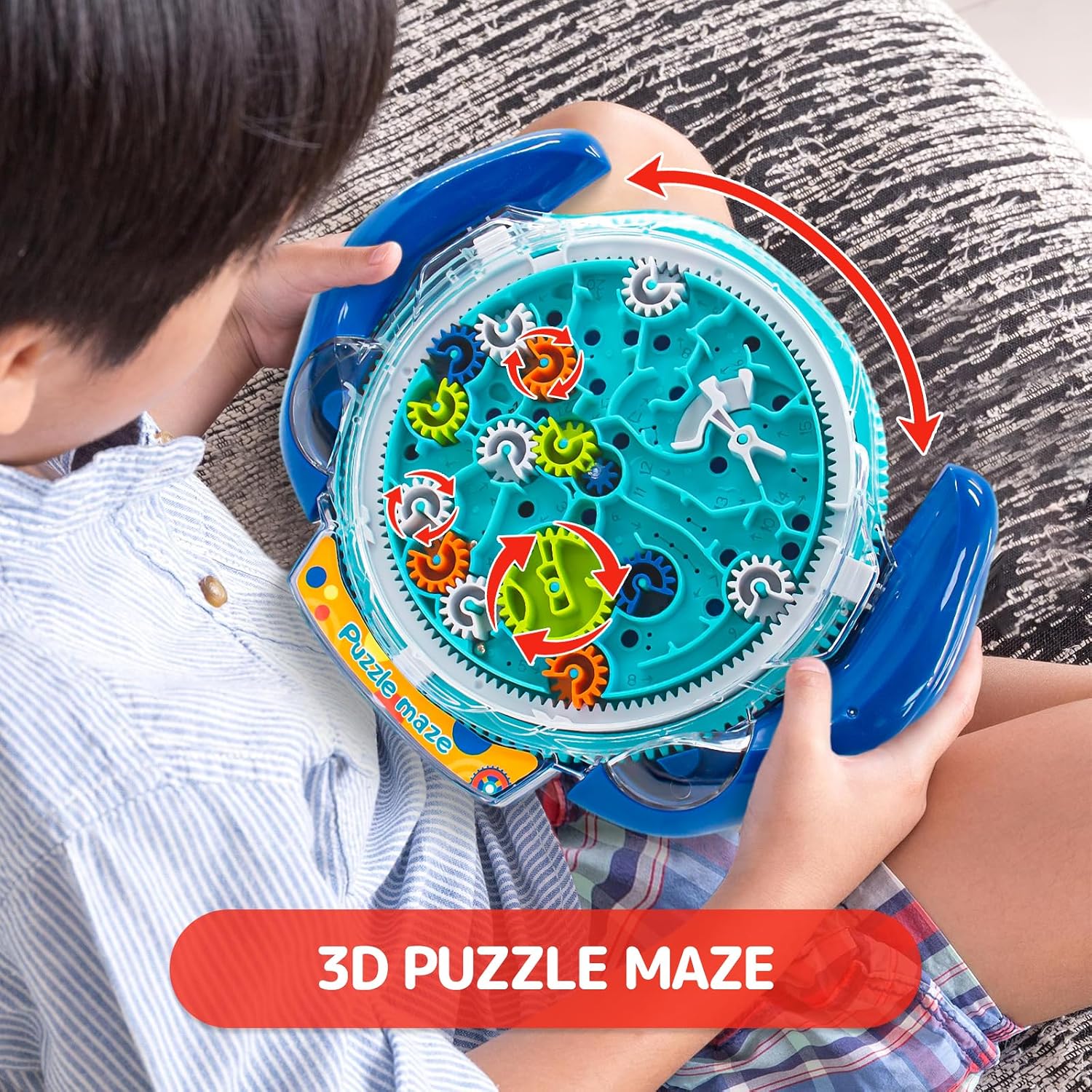 Detalle de Funny Old Man Labyrinth-Puzzle-Spiel für Kinder (4–8 Jahre) mit zwei Stahlkugeln – Raumschiff-Design