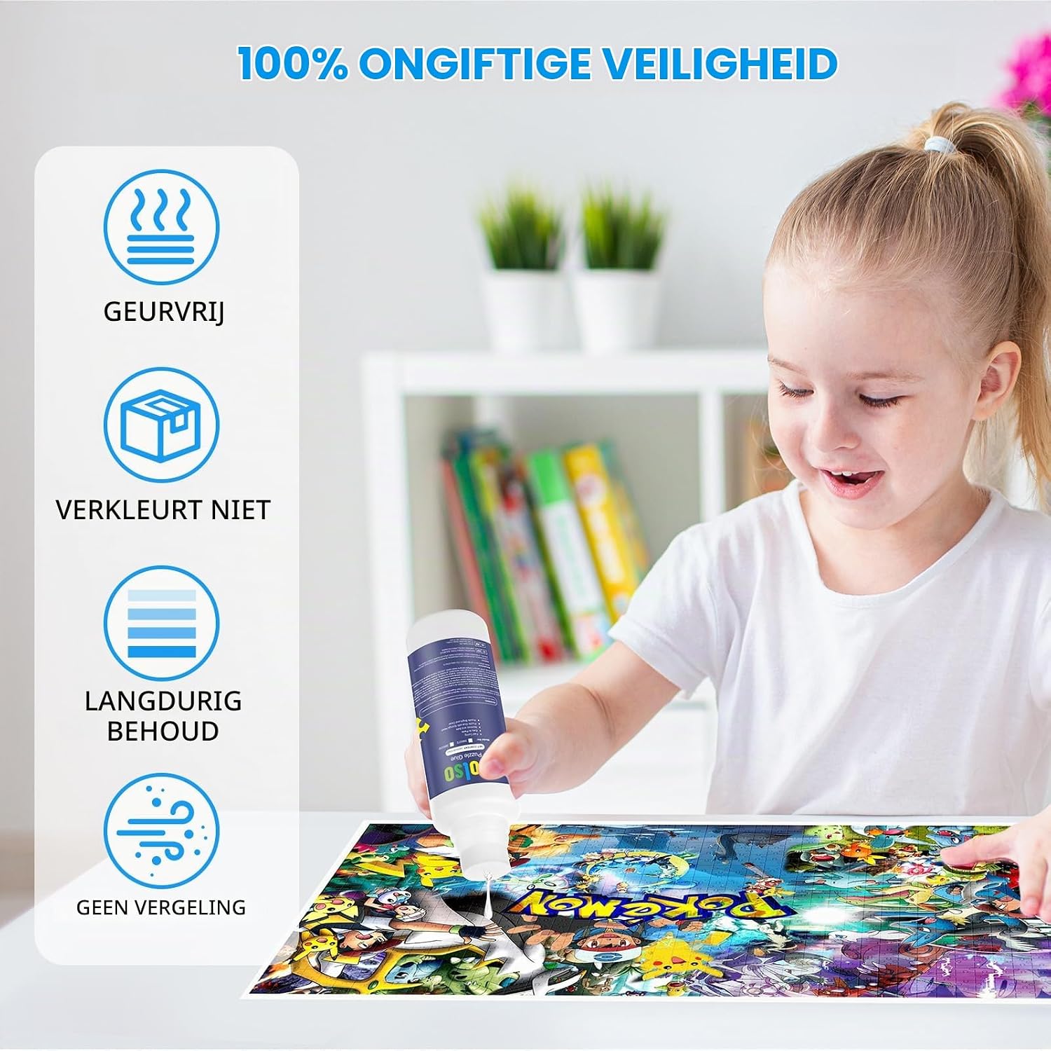 Detalle 2 de Aolso puzzellijm, 2 flessen met doseerspons, 240 ml PVA