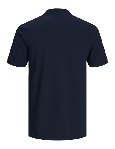 Detalle 2 de Jack & Jones JJepaulos Polo Ss Noos Pls – Camiseta polo para hombre en Navy Blazer (XXL)