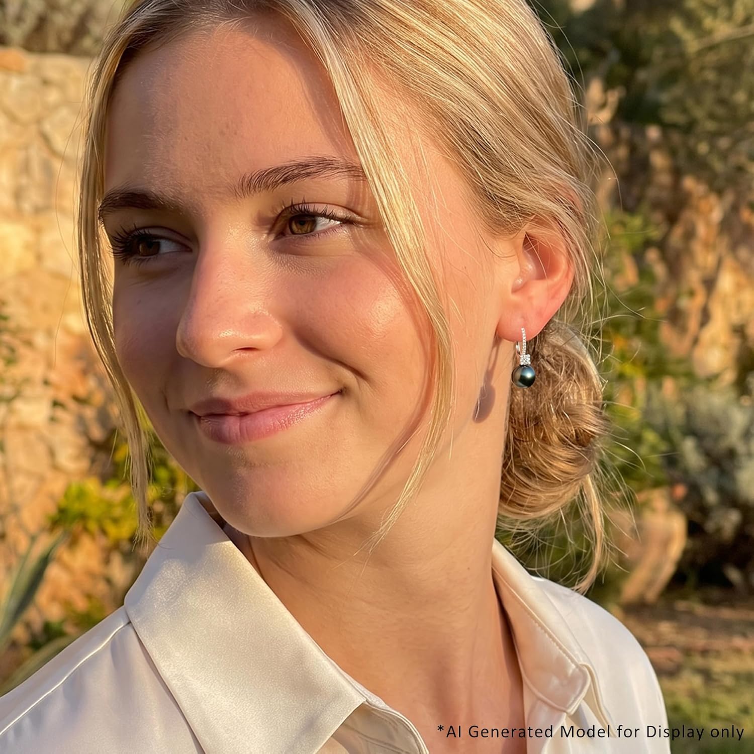 Detalle de BAMIKI Pearl Drop Earrings in 925 Sterling Silver