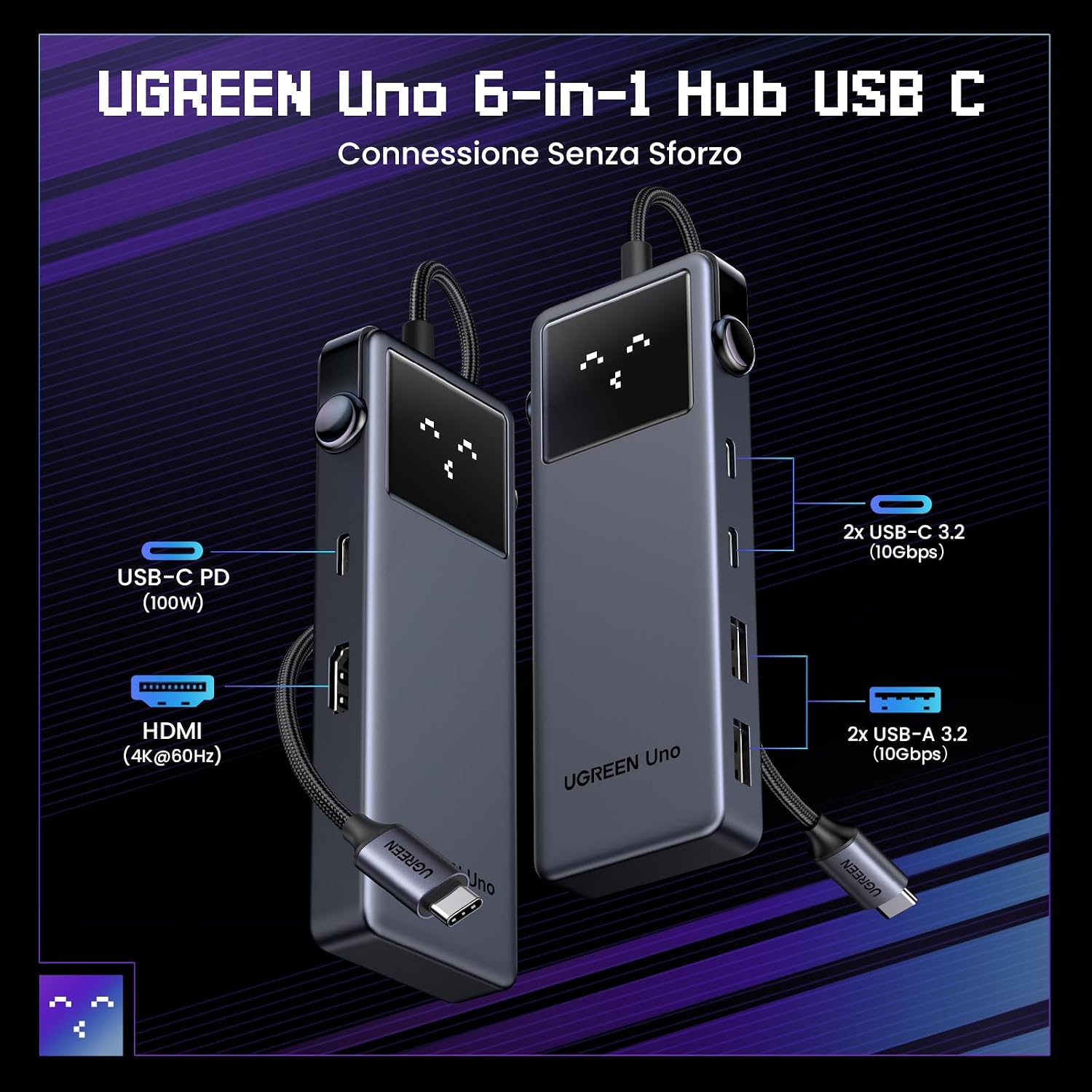 Thumbnail 1 de UGREEN Uno Hub USB C 10Gbps HDMI 4K60Hz