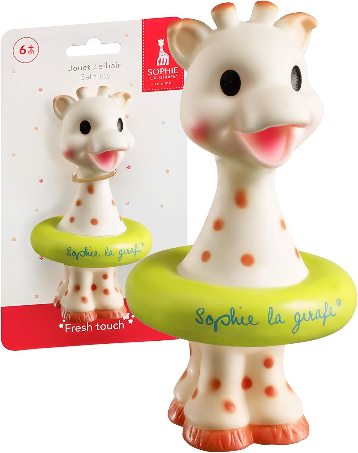 Detalle 2 de Sophie la girafe badleksak med flytande giraff i ftalatfri vinyl