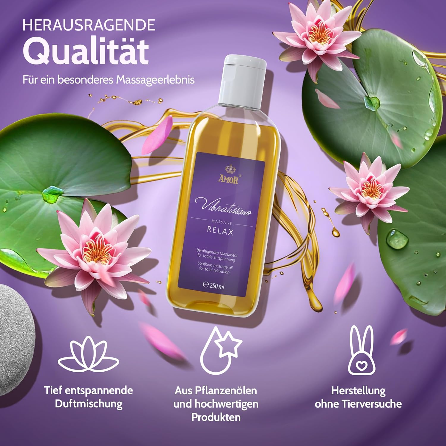 Thumbnail 3 de Vibratissimo Relax 250 ml Massageöl – Tief entspannende Duftmischung, beruhigend und gleitfähig