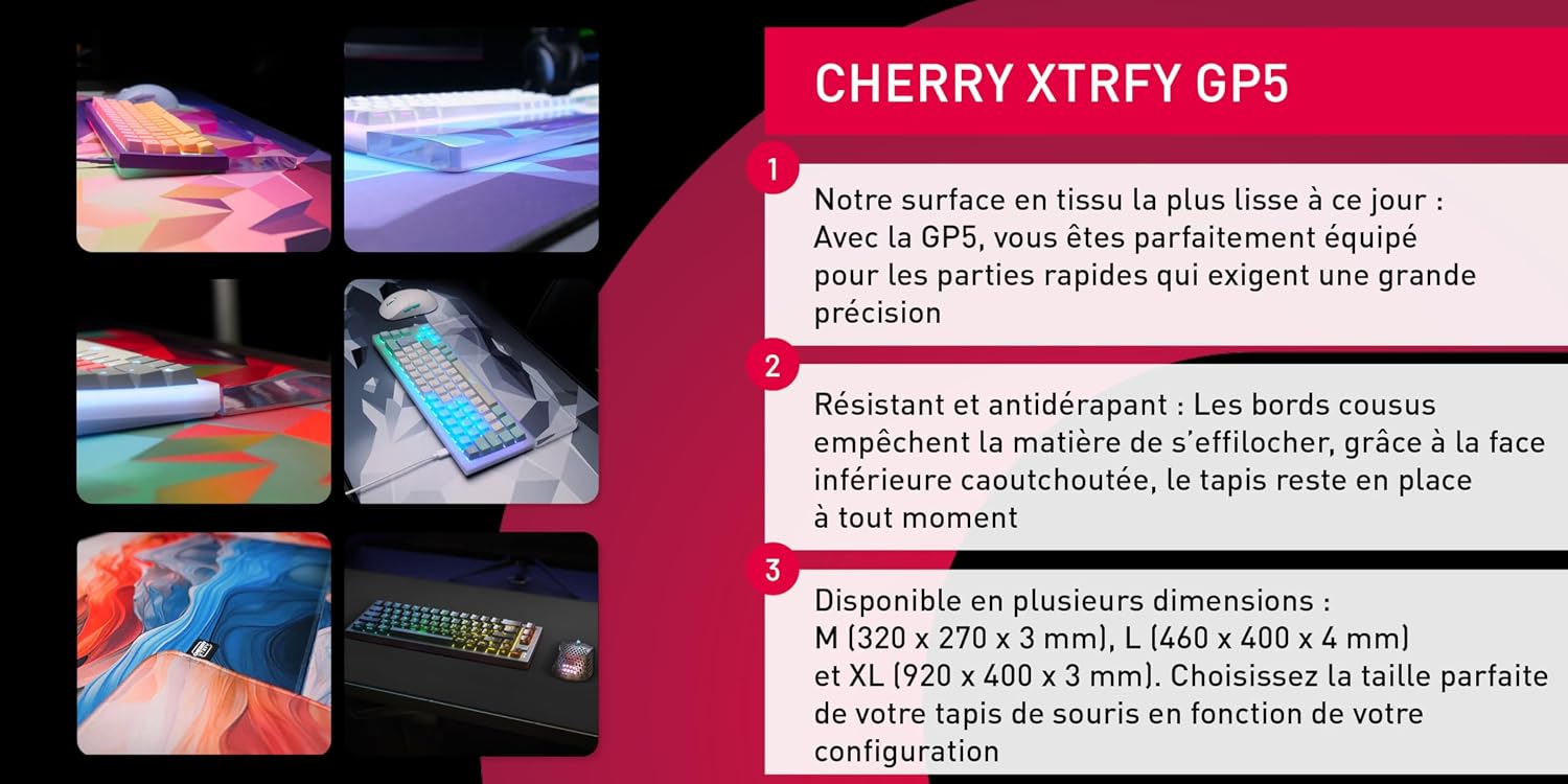 Thumbnail 3 de CHERRY XTRFY GP5 Tapis de souris gaming L