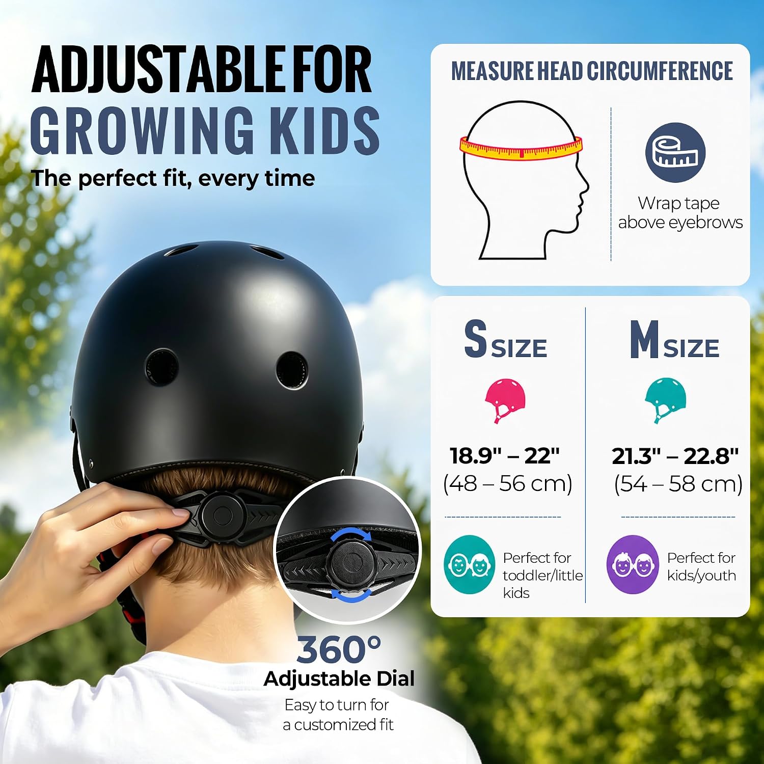 Detalle de Kids Bike Helmet: Adjustable, Lightweight Multi-Sport Protection for Ages 1-14