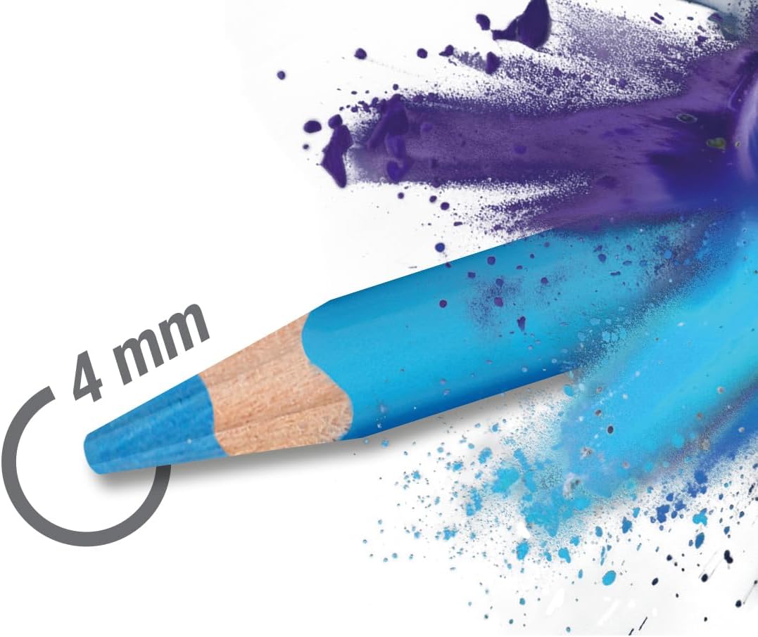 Detalle de Faber-Castell Buntstifte Set Ergonomics 24-teilig – Dreikantform, bruchgeschützte Mine