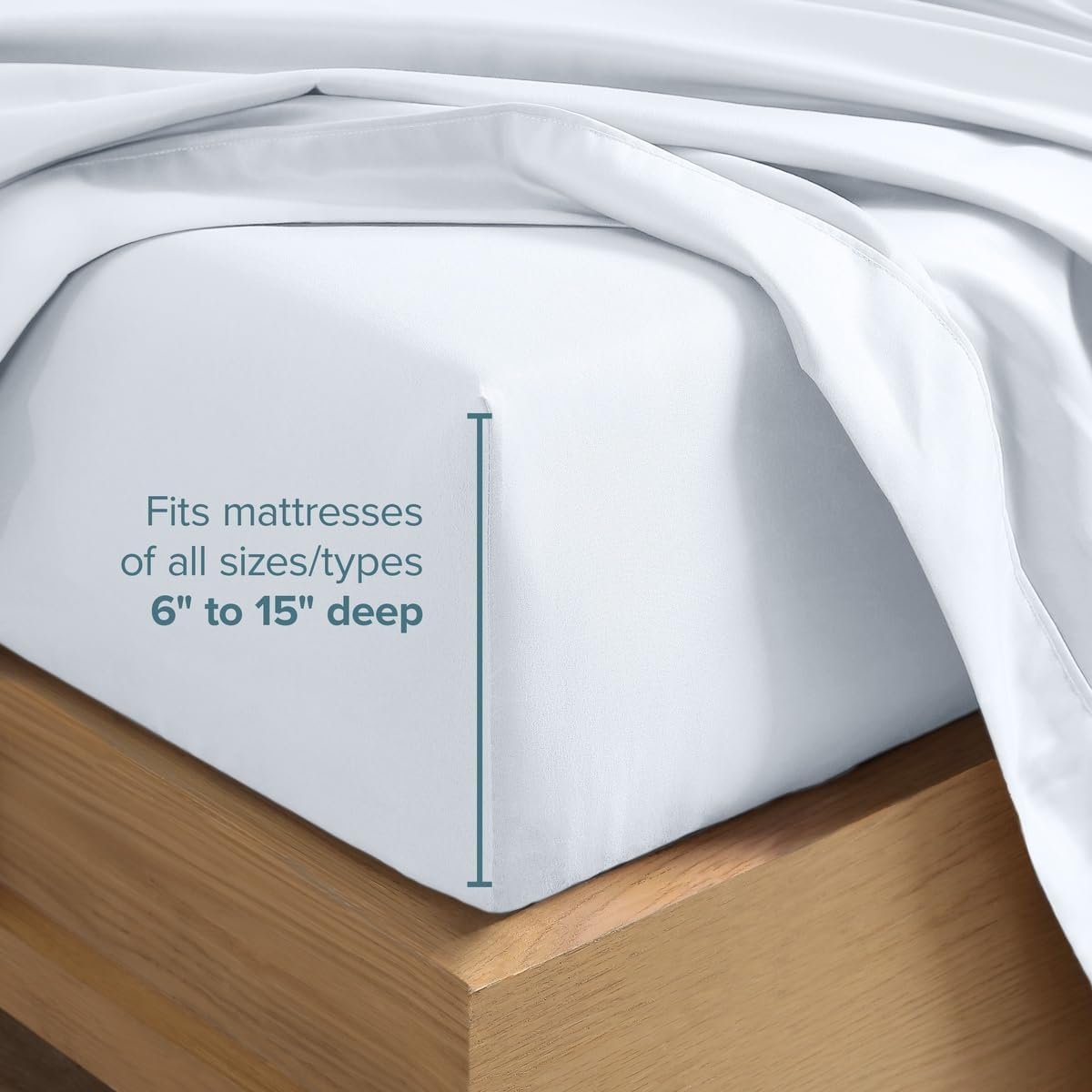 Thumbnail 4 de Bare Home Twin XL Sheet Set: 1800 Ultra-Soft Microfiber, Deep Pockets, 3-Piece Comfort