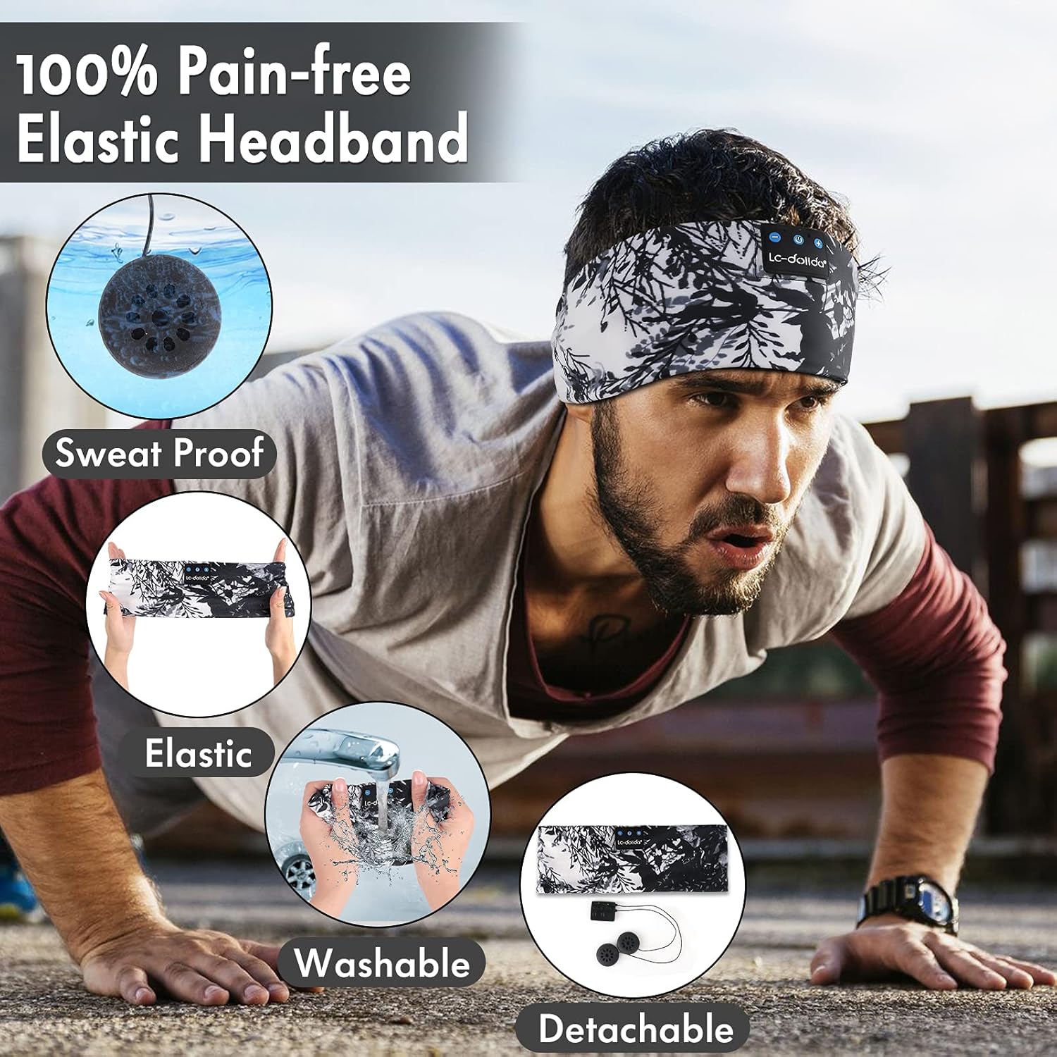 Thumbnail 2 de LC-dolida Sleep Headphones Bluetooth 5.4 headband