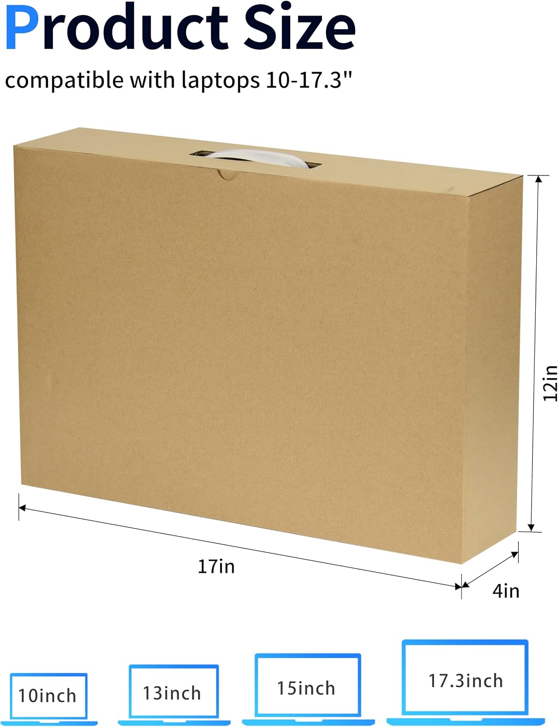 Detalle 2 de Orionstar laptop box with protection foam (up to 17.3-inch) for secure shipping and posting