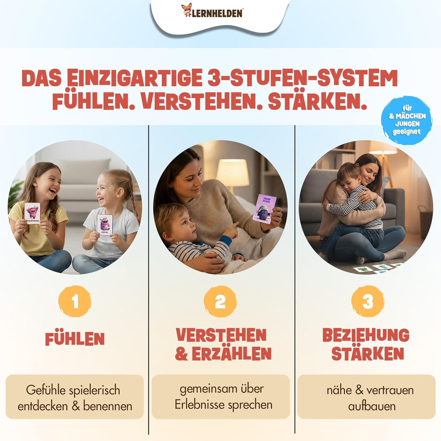 Detalle 1 de 42 Gefühlskarten für Kinder für Emotionsspiel